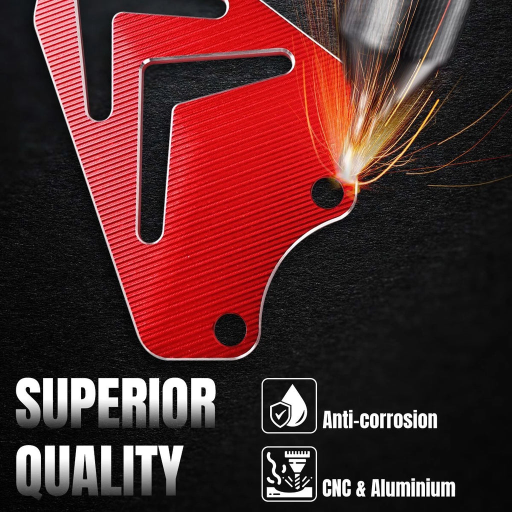 2X Red CNC Billet Passenger Heel Guards Matt For Ducati DesertX 2022+ Anodized S
