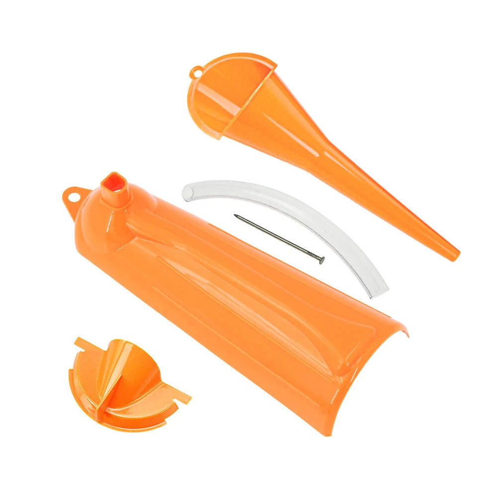 3 PCS Orange Primary Oil Fill Funnel+Drip Free Oil Filter Set For Harley Dyna ST