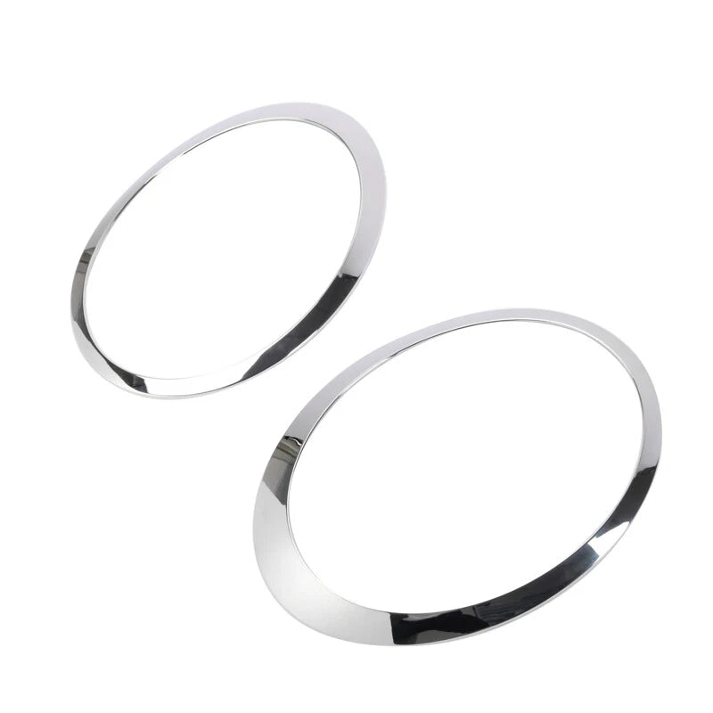 2PCS Left & Right Chrome Headlight Trim Ring For Mini Cooper R55 2007-2015 ST
