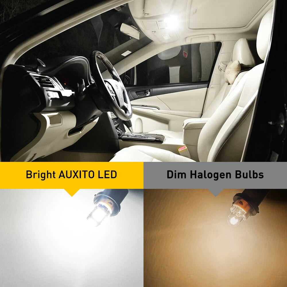 AUXITO 40x T10 14-LED White Car Interior Light Parker Bulb Wedge Globe 6500K 12V