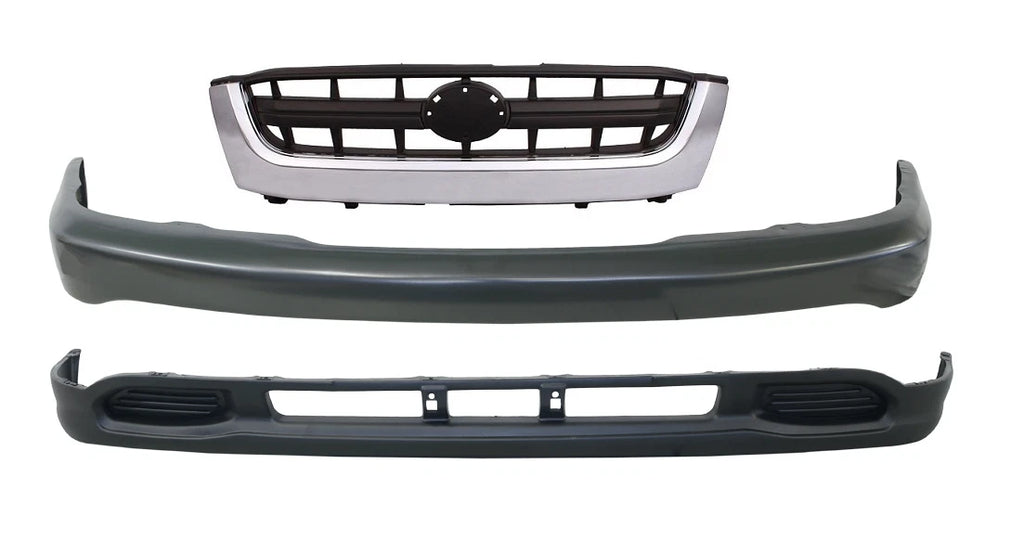 *NEW* BLACK FRONT BAR, GRILLE, LOWER APRON SUIT TOYOTA HILUX 2WD 2001- 2005