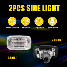 Load image into Gallery viewer, 4x For 92-07 Toyota Land Cruiser LED Clear Amber Side Marker Light Indicator AU