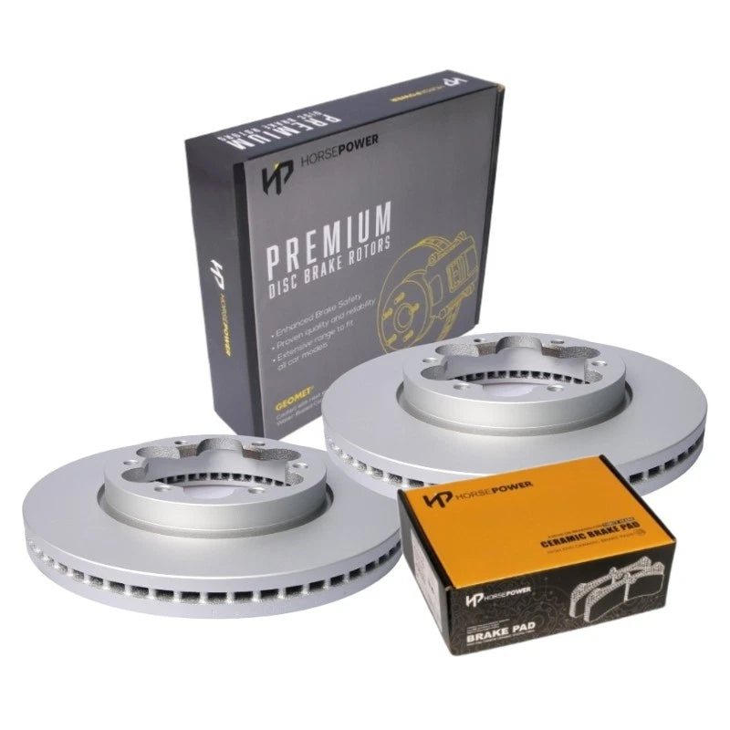 Front Ceramic Brake Pads and Rotors Set for Toyota HIACE KDH TRH 2005-18