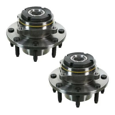 Pair of front wheel bearing hub assemblies for Ford F250 F350 4WD single rear wheel, non-ABS