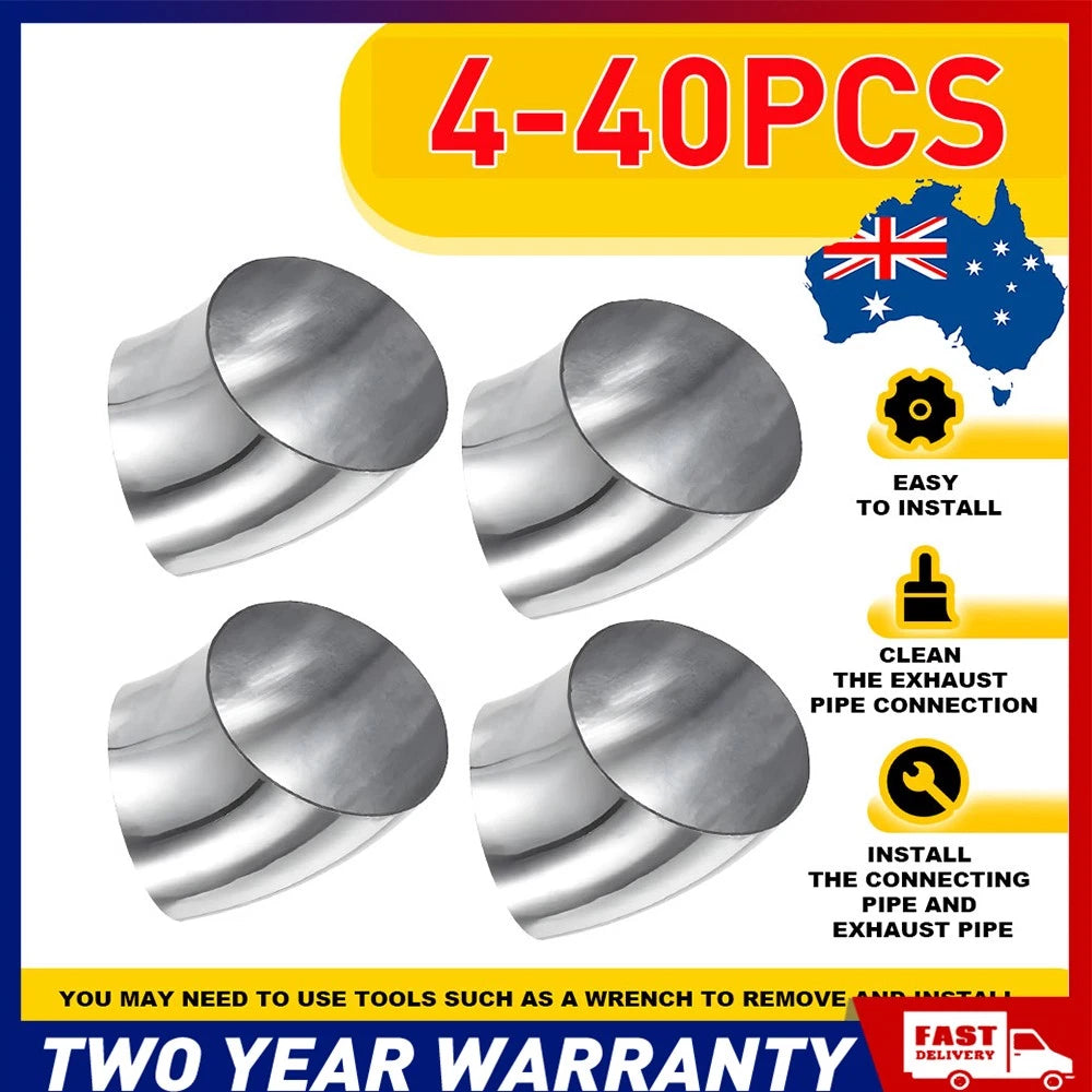 4-40X OD 3" 45 Degree Mandrel Bend Elbow Stainless Steel Bend Exhaust Tube NEW A