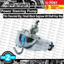 Load image into Gallery viewer, Power Steering Pump Chromed for Chevrolet SB BB Saginaw 5/8 Shaft Key Way