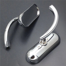 Load image into Gallery viewer, 2x Chrome Motorcycle Mini Oval Rearview Mirror For Harley Sportster Dyna Softail