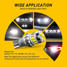 Load image into Gallery viewer, 2 X AUXITO T15 921 912 W16W 6500K White 18SMD LED BackUp Reverse Light Bulbs AU