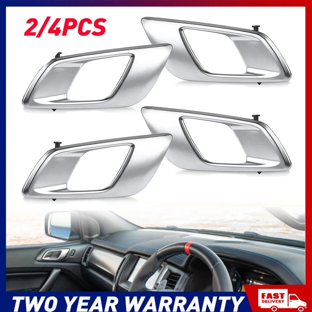Silver grey inner door handle set for Ford Ranger, Everest and Mazda BT-50 2012-2021