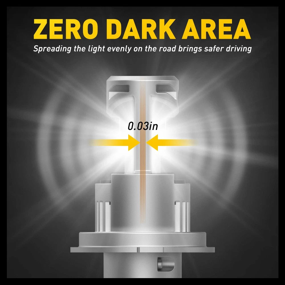 2-10x AUXITO New Style H4 LED CANBUS Kit Hi or Headlight Light Low Bulb 6500K A