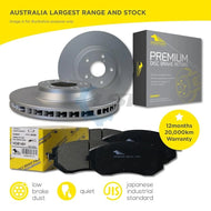 Rear Brake Rotors & Ceramic Brake Pads Kit for Toyota Kluger MCU28 V6 2003-2004
