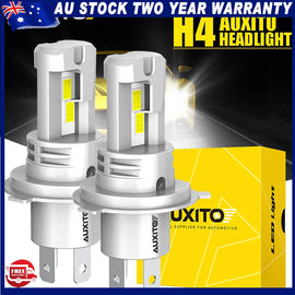 AUXITO Pair H4 Headlight Globe Light LED 6500K High Low Beam Bulbs Kits Xenon AU