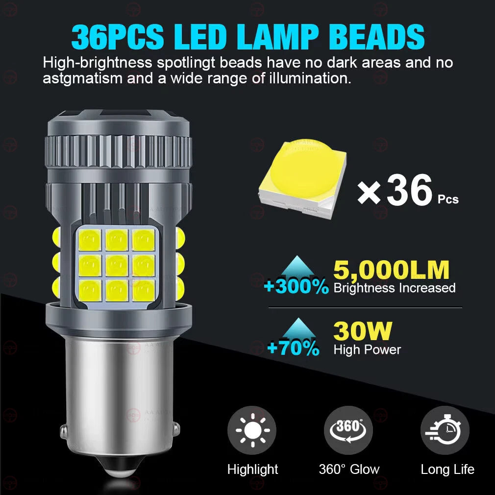 LED Amber Front / Rear Indicators Bulbs 2PCS Holden Commodore VT VX VU VY VZ VE