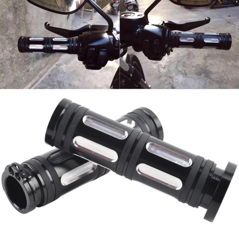 1' 25mm Aluminum Handlebar Grips for Harley Sportster Dyna Softail Touring V-Rod