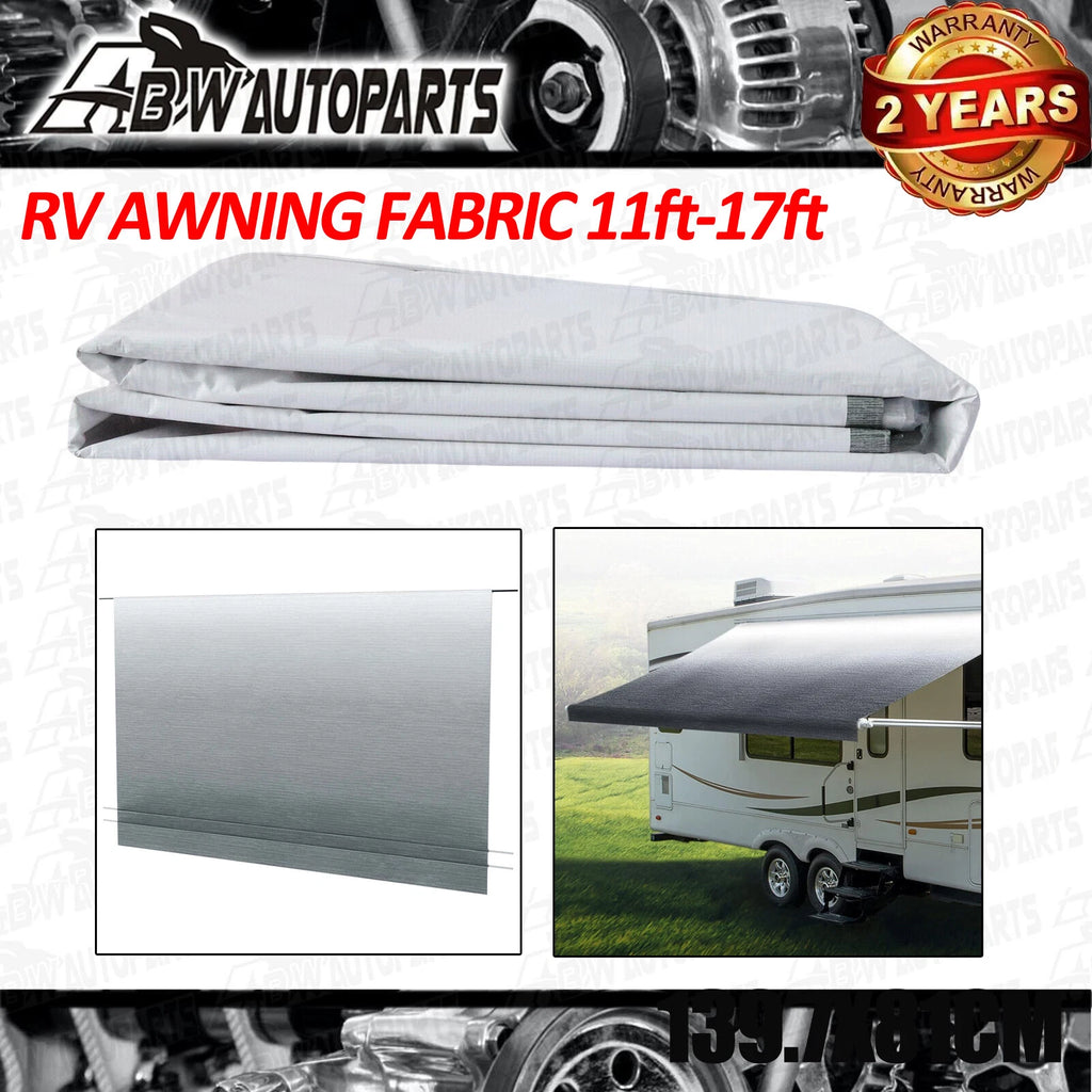 9ft-21ft Awning Vinyl Replacement Fabric Gray/blue Fade Caravan Roll Out Awning