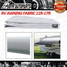 Load image into Gallery viewer, 9ft-21ft Awning Vinyl Replacement Fabric Gray/blue Fade Caravan Roll Out Awning