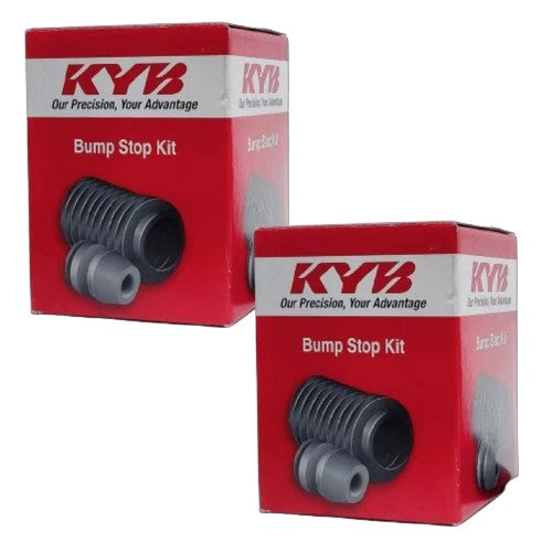 Two KYB bump stop kits in red boxes on a white background