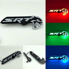 SRT Hellcat LED Logo – Multicolor RGB Illuminated Badge with Color Chasing LEDs,&  Multiple Color-Chasing Effects-0
